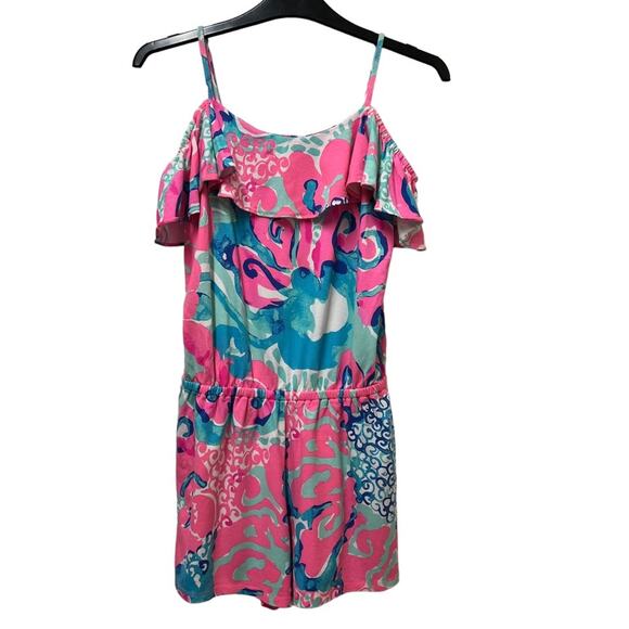 Lilly Pulitzer Klea Jumpsuit Cold Shoulder Romper Size XS - Picture 2 of 6